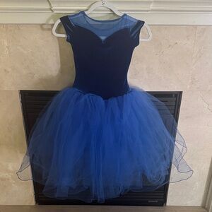 Blue girls dance Costume Dress - high quality for annual recital